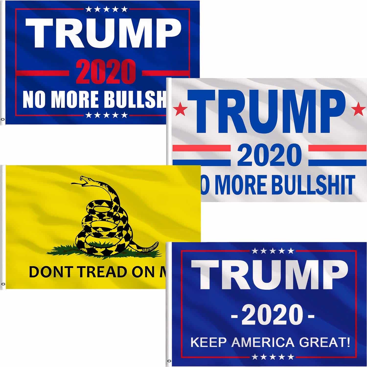 Amazon.com : Jetec 4 Pieces Donald Trump 2020 Flag Support Slogan Flag ...